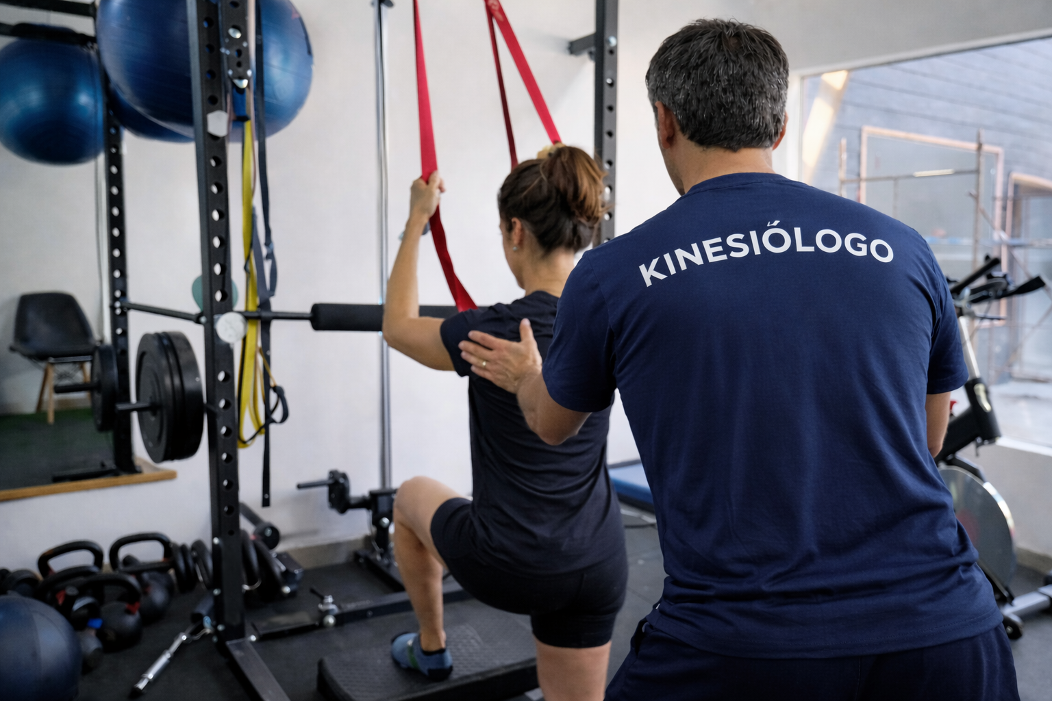 Sala de tratamiento de kinesiología y rehabilitación en Kinepoint, Maitencillo
